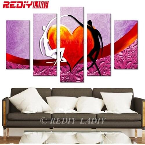 REDIY LADIY 5D Diamond Embroidery Triptych Full Square Diamond Painting Cross Stitch Dance Love Crystal Mosaic Modular Picture