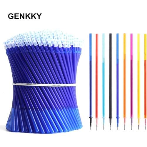 A Pen 20 Pcs/Set Students Erasable Pen Washable Handle Blue Black Red 0.5mm Pens Refill Rod for Office School Writing Supplies