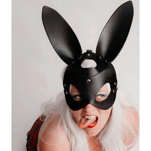 Sexy Leather Mask Bunny Girl Cosplay Masquerade Sexy Halloween Carnival Party Masks Bondage Games Mask Night Clubs Bondage Mask