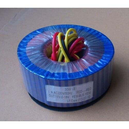 Pure Class A core Without Breakpoint Copper Wire Ring Type 40W Transformer 0utput Double18V Double15V