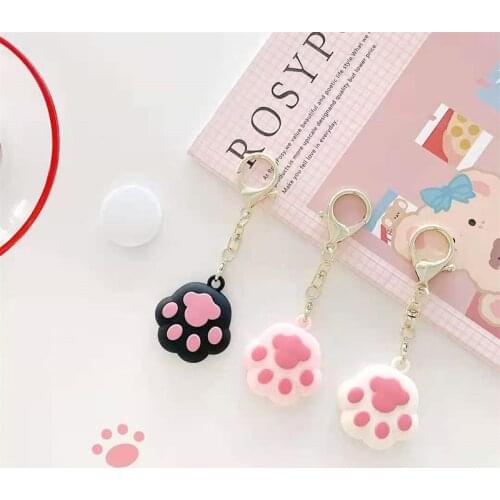 Cute Cat Paw Cover Silicone Soft Case For Airtags Protective Cover For Apple Locator Tracker Anti-lost Device Protect Sleeve