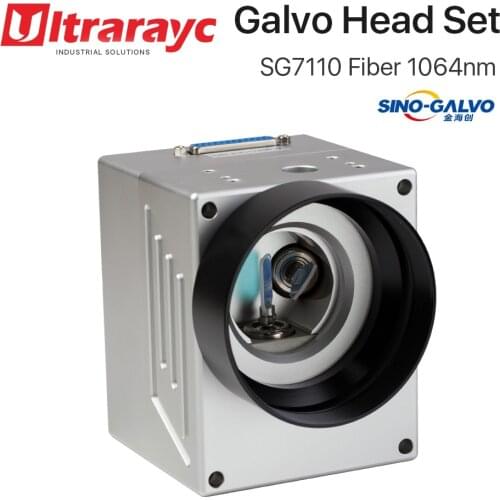 Cloudray 1064nm Fiber Laser Scanning Galvo Head SG7110 SG7110R With Red Pointer 0-100W Input Aperture 10mm for Fiber Marking