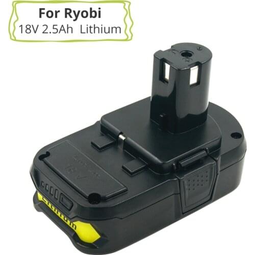 18V 2.5A RB18L25 Lithium Ion Replacement Battery For Ryobi Power Tools Drills Replace P100 P102 P103 P104 P105 P107 P108