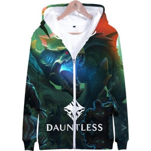 Game DAUNTLESS 3d hoodies men women kids harajuku printed hoodie sweatshirt long sleeve streetwear Jacket coat clothes plus size