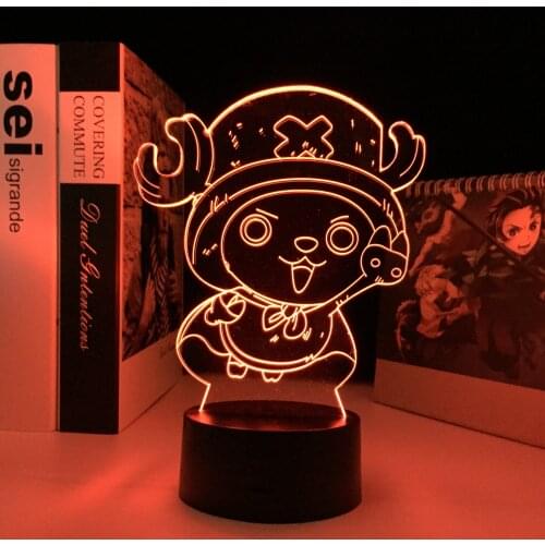Tony Chopper Figure 3D Led Night Light Room Decor Gifts Cartoon Toys Desk Bedside Lamp Birthday Gift