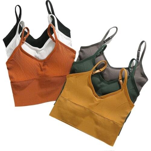 Women U-Shaped Underwear Crop Tube Top Sexy No Steel Ring Lingerie Beauty Back Fashion Cotton Camisole Bra Wrapped Chest