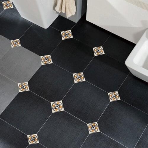 10pcs/set Hard Art Tiles Wall Sticker Desk Fridge Decor Mural Kitchen Bathroom Shine Finished Floor Removabled Vinyl Wall Decals