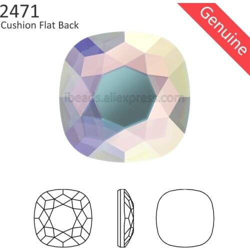 100% Original Crystals from Swarovski 2471 Cushion Flat Back no hotfix rhinestone for nail art jewelry decorate clothing 2019