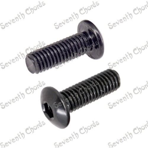 12 Pcs Black Mushroom head Electric Guitar Humbucker Pickup Polepiece Hex Screw/ Tremolo Bridge Fine Tuning Hex Screw