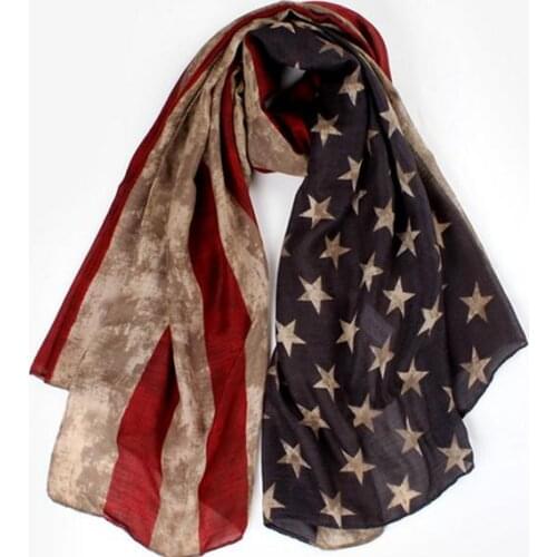 120pcs/lot Vintage american flag scarf shawl pashmina/US scarf