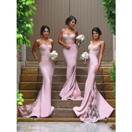 12214 skin-pink sweetheart mermaid/trumpet floor-length spandex long appliques Bridesmaid Dresses/Formal Gowns free shipping