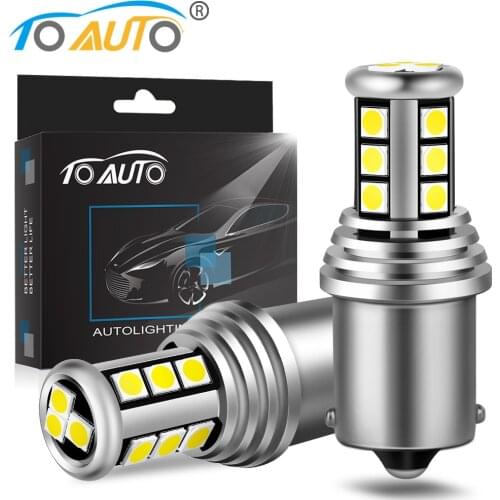 2pcs P21W 1156 BA15S LED Bulbs Car Lights 1400Lm Turn Signal Brake Lights R5W BA515S PY21W 1157 BAY15D P12/5W LED Auto Lamp 12V
