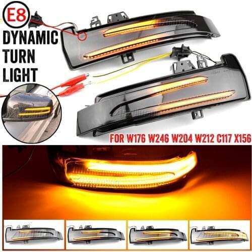 2pcs Dynamic LED Turn Signal Light Mirror Indicator Blinker for Mercedes Benz W176 W246 W204 W212 C117 X156 C204 X117