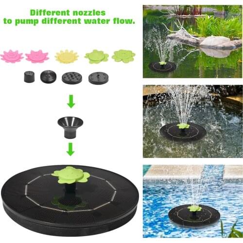 3W Solar Water Fountain Floating Fountain Garden Decoration Bird Bath Fountain Is Suitable For Garden, Pond, Bird Bathtub