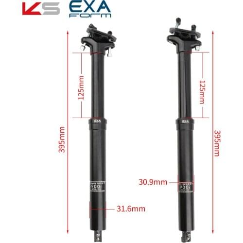 30.9/31.6*395mm Wire Control Lift Seat Tube Internal Routing Iamok Seat Post Kindshock EXA 900i Mountain Bike Dropper Seatpost