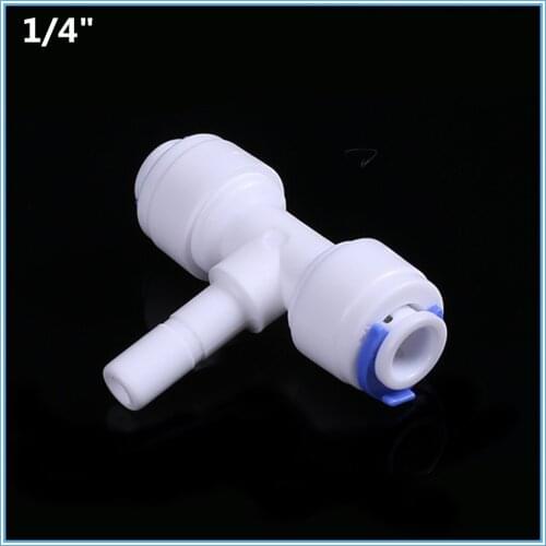 5pc Double 1/4" quick fitting ,1/4" plug Type T quick connection RO Water Connector Aquarium Water Filter Reverse Osmosis System