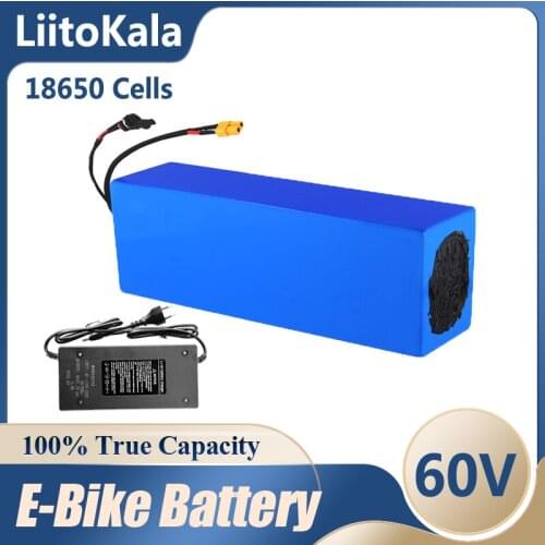 LiitoKala E-bike battery 60V 20ah 25ah 30ah 15ah 12ah li-ion battery pack bike conversion kit bafang BMS High power protection