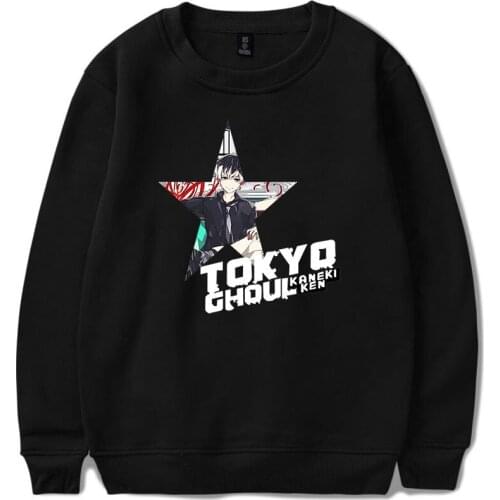 Anime Tokyo Ghoul fleece Sweatshirt Capless Hoodie plus size Pullovers harajuku hoodies and Sweatshirts casual blouse shirt