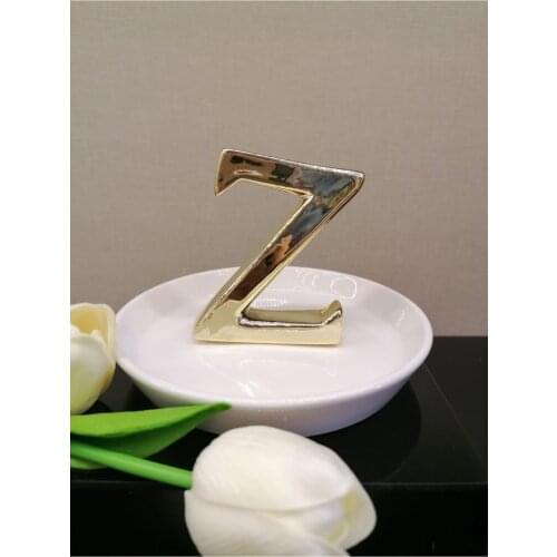 Arow - Dubai White Porcelain Gold ''z'' Letter Jewelry Hanger Jewelry Stand AROW-PM-766-Z
