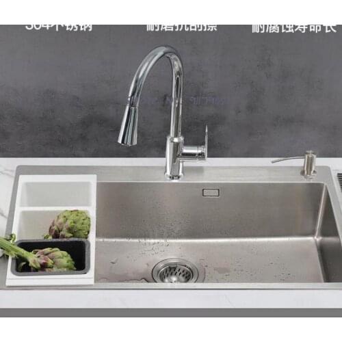 Stainless Steel Sink Single Sink Large Vegetable Sink Above Counter And Under Counter Sink Package Household Kitchen Double Sink