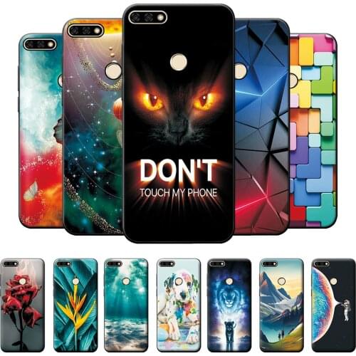 For Huawei Y7 Prime 2018 Case Soft Phone Case For Huawei Y7 Prime 2018 Funny Dog Style Back Cover on Huawei Y7 Prime 2018 Fundas