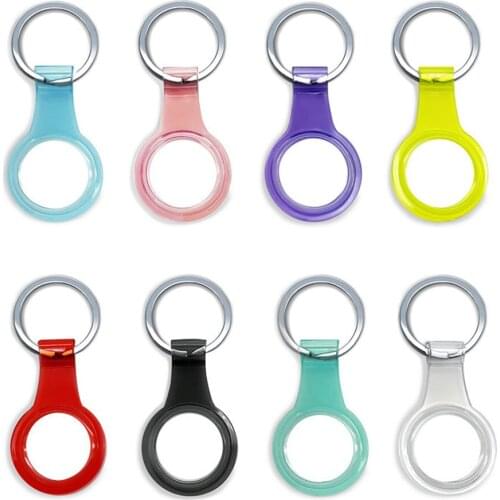 For Apple Airtag Case Cute Jelly TPU Cover For Air Tag Protector For Airtags Keychain Sleeve AccessoriesTranslucent