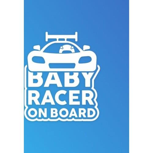 Baby Racer on Board Safety Car Sticker New Art Decals Windshield Bumper Premium Quality Self-adhesive S1391