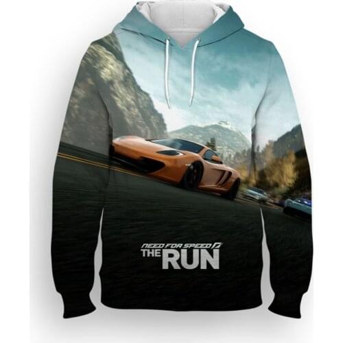 Need for Speed Japan Harajuku Childrens Clothes Hoodies Kids Sweatshirts Hoodys Cartoon Tops Boys/Girls Pullover Hoodie Printed
