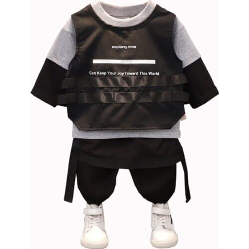 New Spring Autumn Baby Boys Girls Clothes Children Cotton Vest T Shirt Pants 3Pcs/sets Toddler Fashion Costume Kids Tracksuits