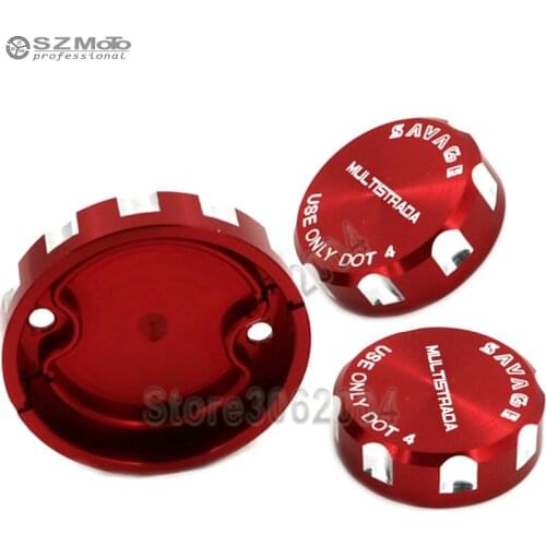 For DUCATI Multistrada 1200/S 2010-14 Front Brake Clutch Rear Brakes Fluid Reservoir Cylinder Cover Motocycle Oil Cap Tank Cup