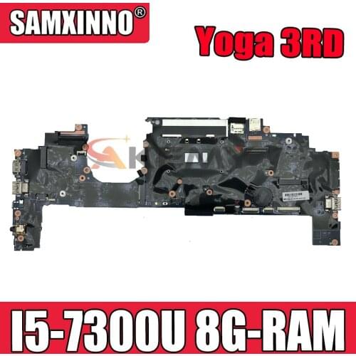For Lenovo ThinkPad X1 Yoga 3RD laptop motherboard 17800-1 W/ I5-7300U 8G-RAM FRU 01YN222 5B20V13434 01YN225 01YN223 Mainboard