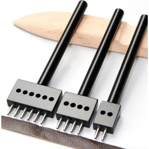 5mm Spacing Leather Hole Punches DIY Handmade Round Stitching Punch Tools Hole Cutter Leather Punching Tool