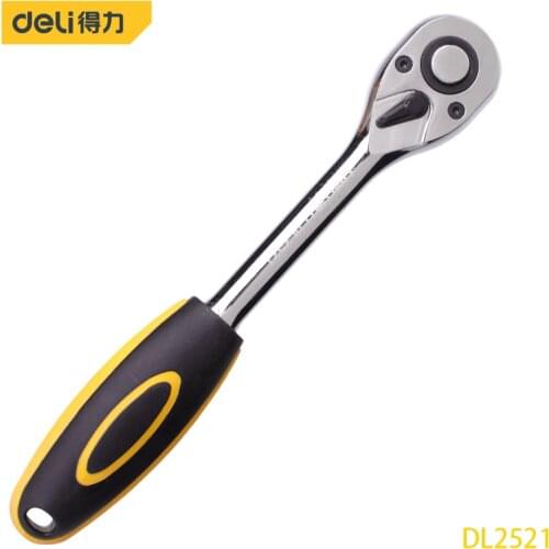 Deli DL2521 Ratchet Wrench 40# Chrome Vanadium Steel Forging Auto Repair Tools Home Repair Tools Hand Operated Tools 45 Teeth