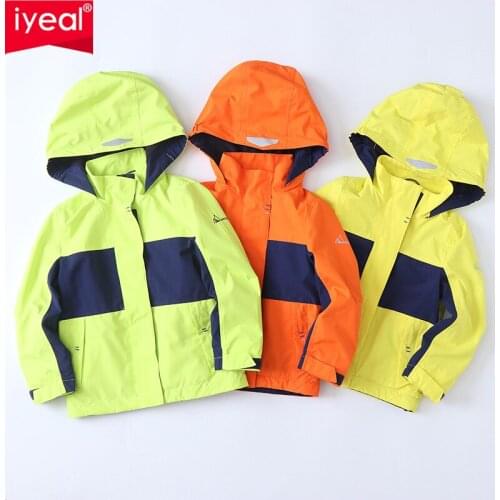 IYEAL Kids Toddler Boys Jacket Coats Hooded Patchwork Windbreaker For Children Outerwear Baby Clothing for 2-12 Years