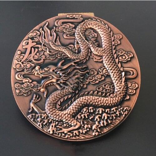 Chinese Zodiac bronze plate, Exquisite bronze drawing of dragon of the Chinese Zodiac