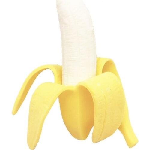 J60B Party Favors Pressure Release Sensory Fidget Toy Interactive Peeling Banana