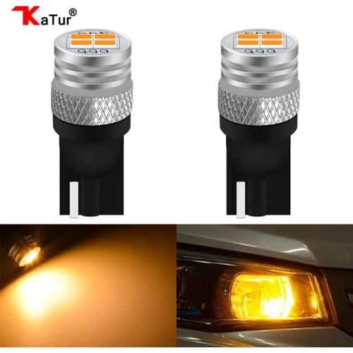 Katur T10 W5W 168 Led Bulbs Interior Lighting Clearance Side Marker Lights License Plate Lamp 3020 Chip 450Lm T10 6000K 4300K