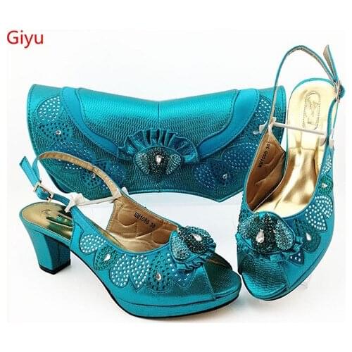 Doershow beautiful Italian Design Shoe and Bag Set for Wedding Italian Shoes with Matching Bag Italy !SBZ1-30