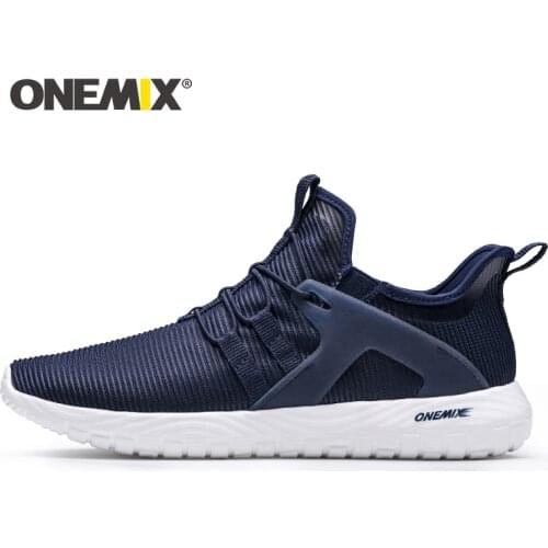 ONEMIX 2021 New Arrival Men Casual Loafer Shoes Lightweight Breathable Mesh Male Running Shoes Outdoor Training Jogging Sneakers