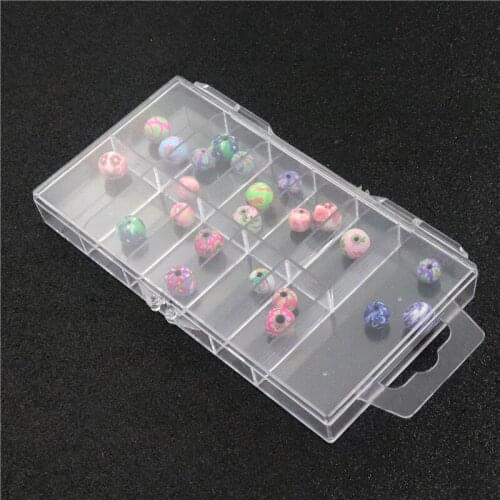 11 Grid Square Hard Plastic Jewelry Storage Beads Organizer Small Pills Box Cases Diy Making Accessories Container Wholesale