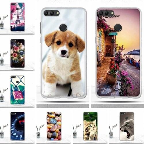 Cute Fundas For Huawei Y9 2018 / Enjoy 8 Plus Case Cover Soft TPU Silicon Phone Case for Huawei Y9 2018/Enjoy 8 Plus Coque Cover