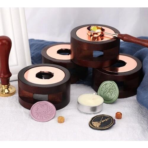 Wax Seal Melting Glue Furnace&Spoon Set Wax Seal Beads Sticks Warmer Wax Seal Stove DIY Crafts Tool Stamp Candle Wax Stamp