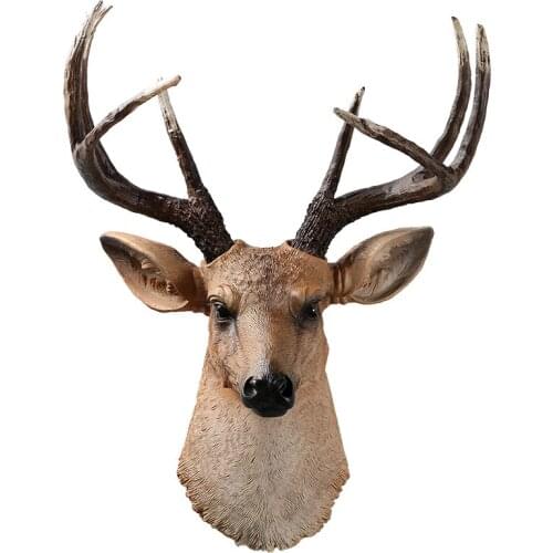 SIMULATION DEER HEAD WALL DECORATIONS ANIMAL HOTEL HOME LIVINGROOM DEER WALL HANGING WALL MURAL ORNAMENT DECORATIONS R2700