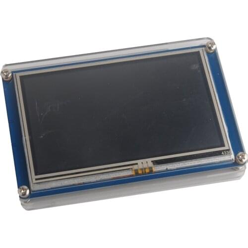 Nextion 4.3 inch HMI LCD Touch Display Screen Module NX4827T043+Transparent Clear Case for Arduino Raspberry Pi Basic Version