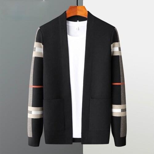 Spring New Mens Knitted Cardigan Jacket Leisure Young Fashion Sweater Jacket Cardigan Men