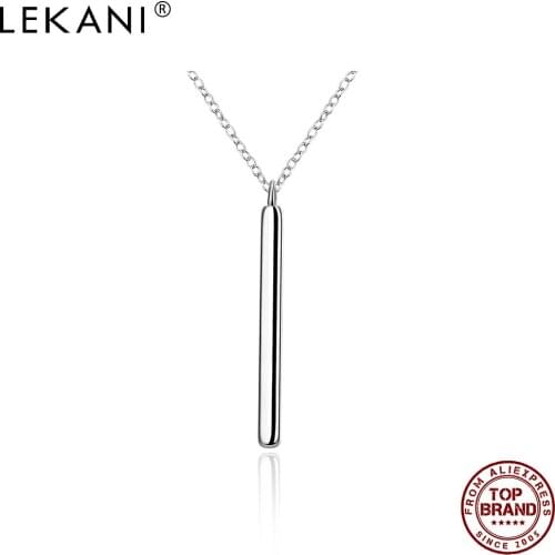 LEKANI Simple Straight Unisex Pendant Minimalist Anniversary Pendants For Women And Men White On Sale Fashion Jewelry Recommend