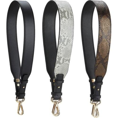 Bag Straps Serpentine Leather Belt Shoulder Bag Wide Strap Handbag Handle Replacement Strap Accessory Bag Part Belt