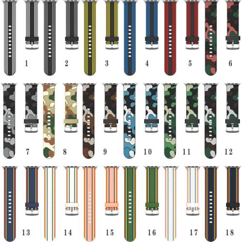 For Apple Watch Bands 42mm 44mm IWatch 38mm 40mm Breathable Soft Silicone Sport Strap Women Men for IWatch Series SE 6 5 4 3 2 1