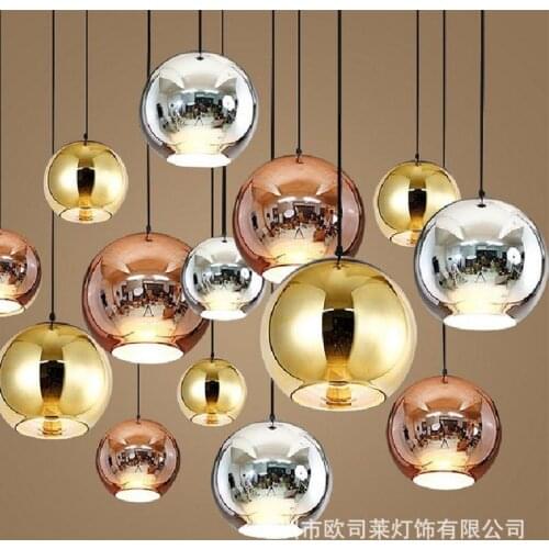 Modern led glass ball pendant light luminaire luminaire suspendu kitchen dining bar pendant lights dining room bedroom