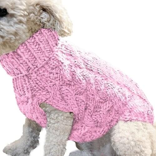 Warm Dog Sweater Solid Pullover Coat Elastic Cat Dog Clothing Puppy Outfits Knitwear Costume for Home Pet Supplies